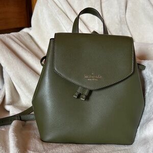 kate spade Olive Saffiano Leather Backpack